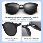 Oversized Polarized Cateye Sunglasses for All