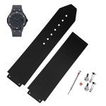 KAMIU 25mm Rubber Watch Strap for Hublot Big Bang