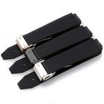 KAMIU Black Stripe Rubber Watch Strap for Hublot