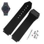 KAMIU Rubber Strap for Hublot Big Bang (Black)