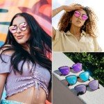 Elegant Cat Eye Mirrored Sunglasses for Women