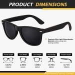 LINVO Polarized 80's Retro Square Sunglasses for Men