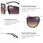 Dollger Oversized Square Aviator Sunglasses for Men