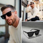 WearMe Pro Men's Black Square Sunglasses