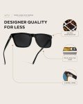 WearMe Pro Men's Black Square Sunglasses