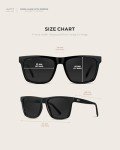 WearMe Pro Men's Black Square Sunglasses