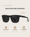 WearMe Pro Men's Black Square Sunglasses