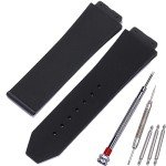 Stylish Black Replacement Rubber Strap for Hublot