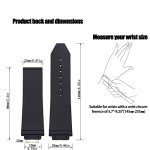 Stylish Black Replacement Rubber Strap for Hublot