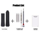 Stylish Black Replacement Rubber Strap for Hublot