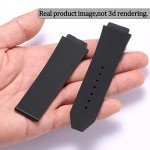 Stylish Black Replacement Rubber Strap for Hublot