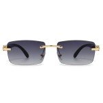 Vintage Rimless Gold Frame Y2K Sunglasses for Everyone
