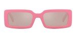 Dolce & Gabbana Pink Narrow Rectangle Sunglasses