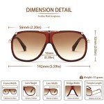 Retro 70s Square Sunglasses for Men and Women