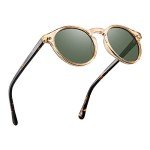 CARFIA Retro Round Polarized Men's Sunglasses