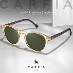 CARFIA Retro Round Polarized Men's Sunglasses