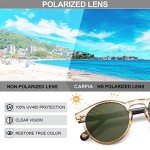 CARFIA Retro Round Polarized Men's Sunglasses