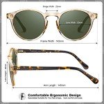 CARFIA Retro Round Polarized Men's Sunglasses