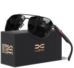 Men's Polarized Square Pilot Sunglasses with UV400 Protection