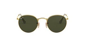Ray-Ban RB3447 Gold Round Metal Sunglasses 53mm