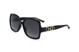 Jimmy Choo Sammi/G Square Sunglasses Black 55mm