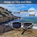 Men's 61mm Polarized UV400 Silver Mirror Sunglasses