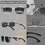 Men's 61mm Polarized UV400 Silver Mirror Sunglasses
