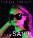 Oversized Black Horned Rim Sunglasses for Women