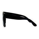 Oversized Black Horned Rim Sunglasses for Women