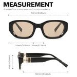 Trendy 90s Rectangle Retro Sunglasses for Women