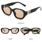 Trendy 90s Rectangle Retro Sunglasses for Women