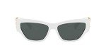 Versace Women's White Frame Sunglasses with Grey Lenses