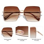 Trendy Oversized Square Designer Sunglasses for Women