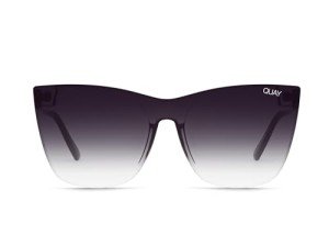 Quay Black Cat Eye Oversized Sunglasses