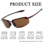 WISTON Polarized Rimless Sports Sunglasses – Brown
