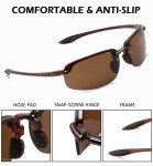 WISTON Polarized Rimless Sports Sunglasses – Brown