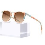 Retro Polarized Women's Sunglasses with Metal Bridge