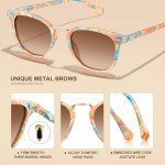 Retro Polarized Women's Sunglasses with Metal Bridge