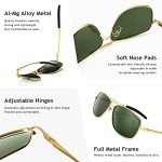 Men's Polarized Sunglasses - Gold Frame, Green Lens
