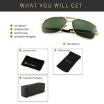 Men's Polarized Sunglasses - Gold Frame, Green Lens