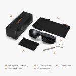 SUNGait Lightweight Polarized Wraparound Sunglasses