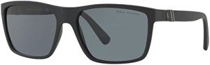 Polo Ralph Lauren Men's Polarized Matte Black Sunglasses