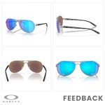 Oakley Feedback Prizm Sapphire Women's Sunglasses Bundle