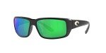 Costa Del Mar Matte Black Sunglasses with Green Lenses
