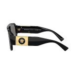 Versace Black Pillow Sunglasses with Grey Lenses