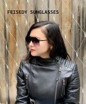 FEISEDY Oversized Rimless Sunglasses for All
