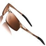 ROCKNIGHT Men's Polarized Sports Sunglasses - Brown