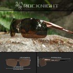 ROCKNIGHT Men's Polarized Sports Sunglasses - Brown