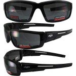 Sly Padded Motorcycle Sunglasses - Gloss Black Frames