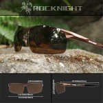 ROCKNIGHT Men's Polarized Sports Sunglasses - Brown